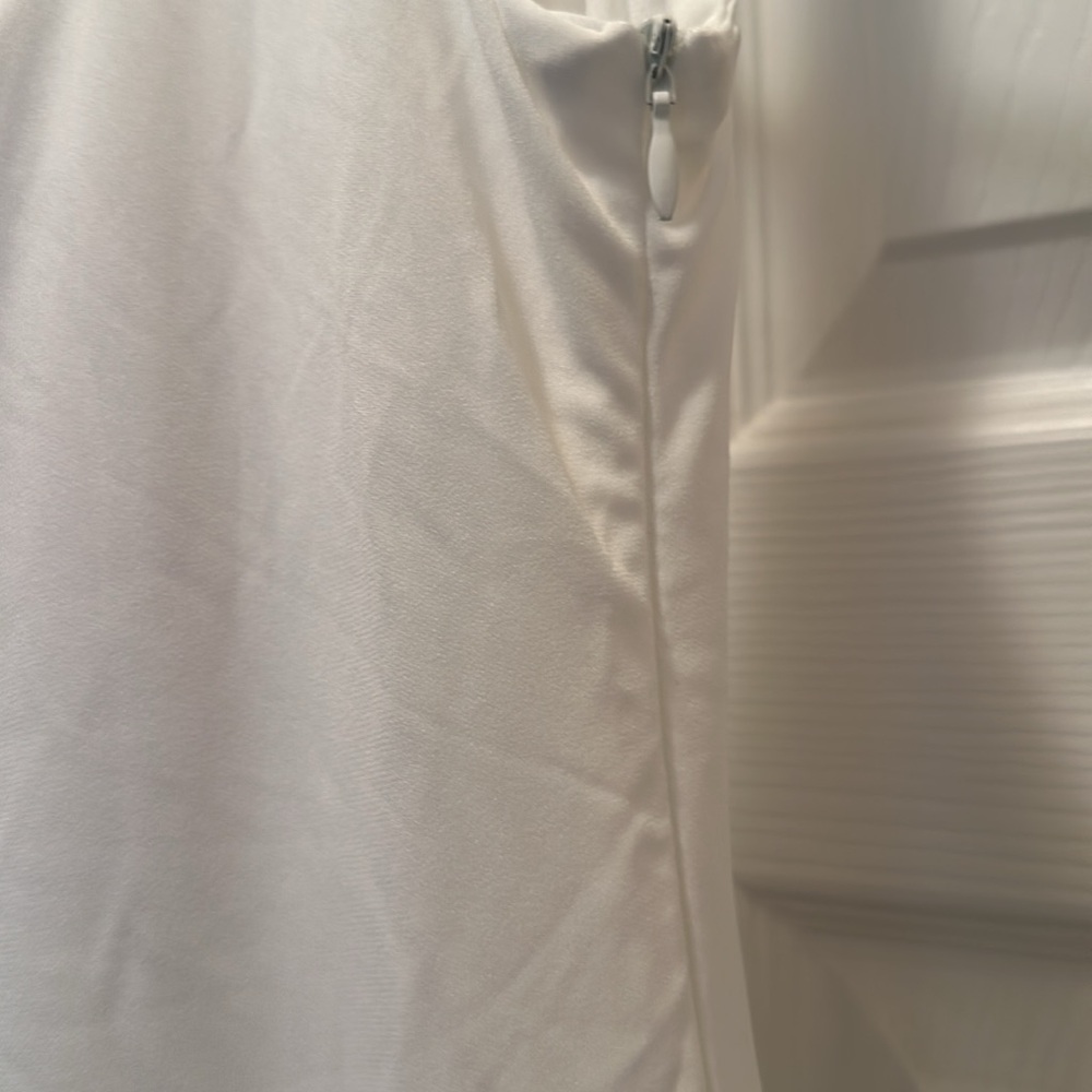 ZARA NWT WOMAN MIXED BALLOON MIDI DRESS WHITE XS - Picture 5 of 6